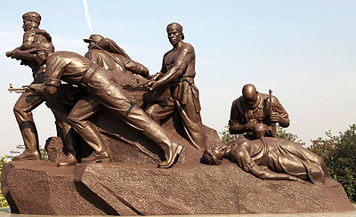The Liberation sculpture at the Parliamentary Buildings in Kimihurura. File.