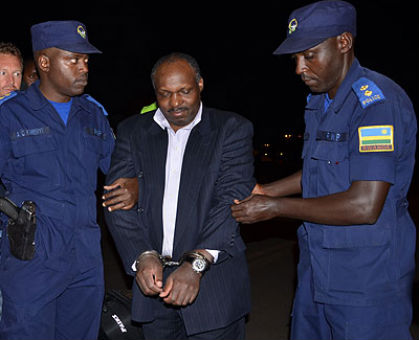 Mbarushimana on arrival in Kigali from Denmark. File