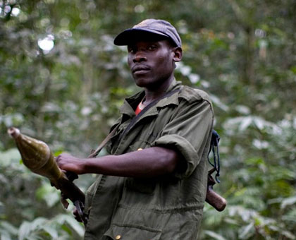 An FDLR fighter in Eastern DR Congo. The militia is blamed for the Genocide in Rwanda. (Internet photo)