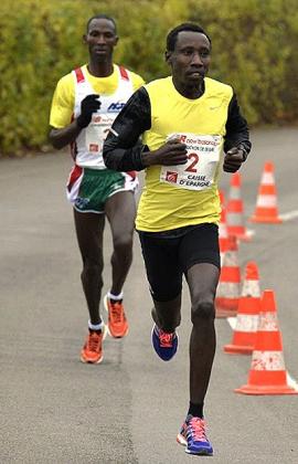 Dieudonnu00e9 Disi (R) plans to call time on his running career after the Glasgow Games and he is seeking to end on a high note. Courtesy.