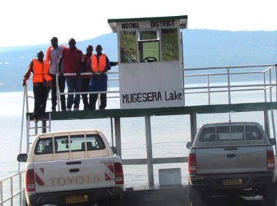 The multi-purpose ferry carries vehicles and people across the Lake. Stephen Rwembeho.  
