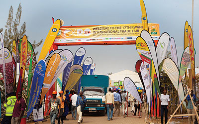Some of the showgoers at the ongoing 17th Rwanda International Trade Fair at the Gikondo Show Grounds. The New Times / Timothy Kisambira