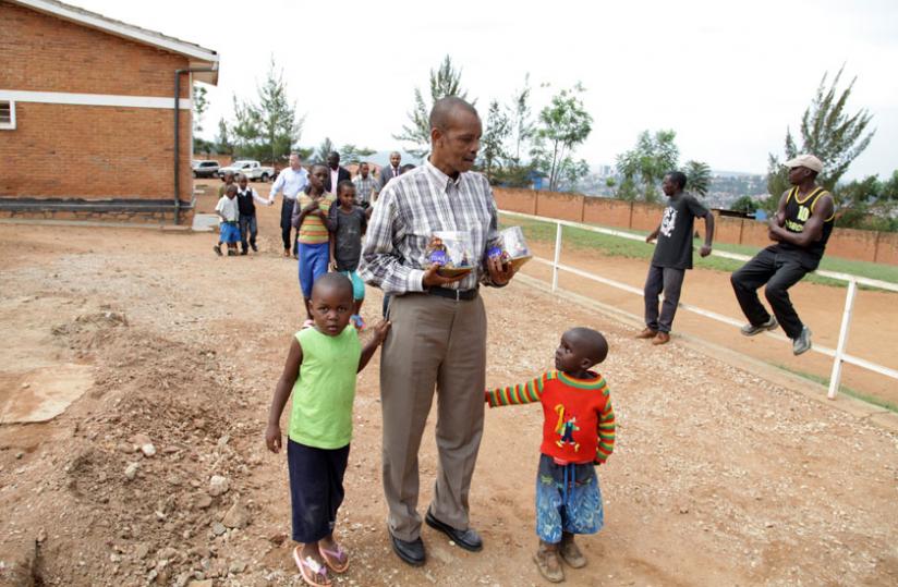 Damas Gisimba, the head of the school and orphanage in Nyamirambo. (John Mbanda)
