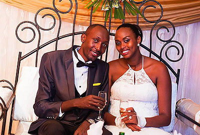 DJ Pius and Umulisa on their Wedding Day in March