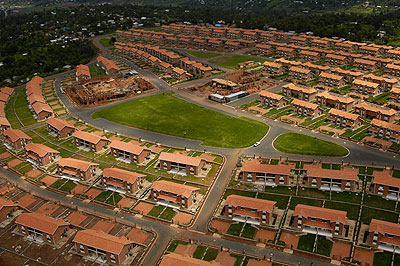 One of the up-market housing estates in Kigali. The city lacks affordable houses. 
