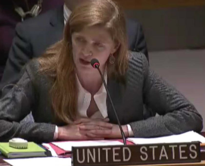 Amb. Samantha Power, the US permanent representative to the United Nations. Courtesy
