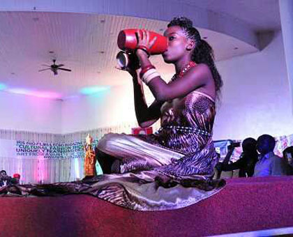 A female model recreates drinking milk from Icyansi. (Courtesy)