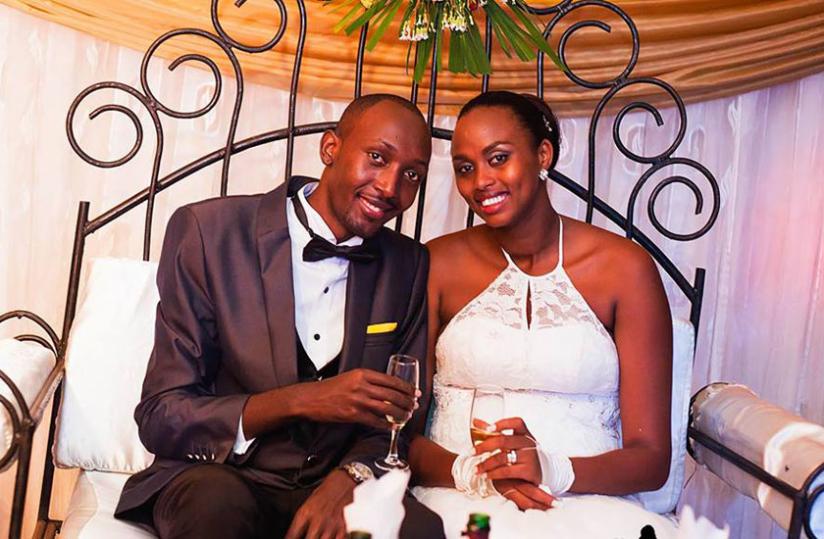 DJ Pius and Umulisa on their Wedding Day in March. (Courtesy)