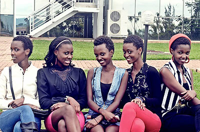 Some of the Miss High School contestants.