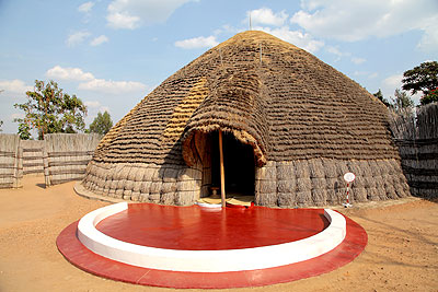 The Kingu2019s Palace, now the History Museum, in Nyanza.  