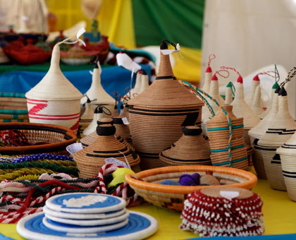 Agaseke Baskets are some of the products that Rwanda exports to US. File. 
