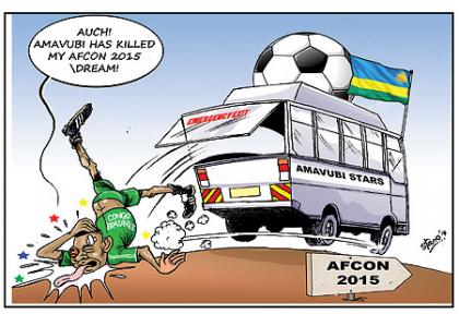 Rwanda has advanced to the group stages of the 2015 Africa Cup of Nations after beating Congo 4-3 on penalty shootouts following a 2-0 win in normal time on Saturday at Kigali Regional Stadium. Congo had won the first leg 2-0 two weeks ago.