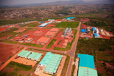 An aerial view of the Kigali Special Economic Zone in Nyandungu, Gasabo.Timothy Kisambira. 