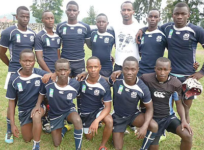 Ste Famille rugby team that will represent Rwanda at this month's regional post-primary games in Tanzania. Courtesy