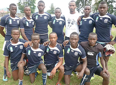 Ste Famille rugby team that will represent Rwanda at this month's regional post-primary games in Tanzania. Courtesy