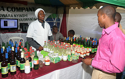 While some people were making inquiries as regards the varied assortment of medicines on display, others sat waiting for their turn to consult Alphonse Rutazihana, the owner of the Muhanga-based business.