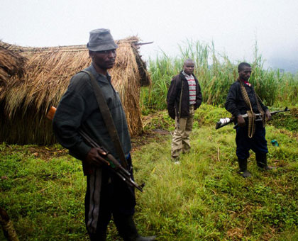 FDLR militiamen in eastern DR Congo. World leaders are at last growing impatient with the militiau2019s persistence. File.