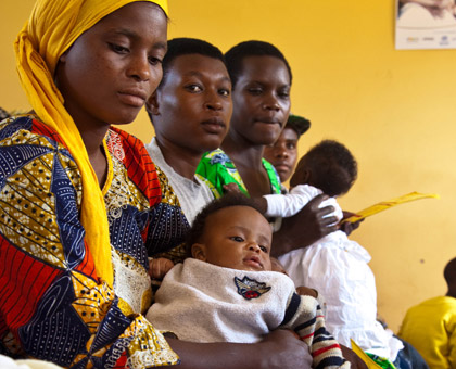 Mothers await services at Busanza Health Centre in Kigali recently. (Timothy Kisambira)
