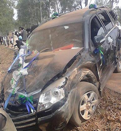 A recent accident involving a bridal car. File.