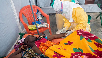 Ebola is a viral illness whose initial symptoms can include a sudden fever, intense weakness, muscle pain and a sore throat, according to the World Health Organisation. Net photo.