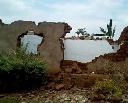 Ruins of homes that paved way for the envisaged development. Jean Pierre Bucyensenge.