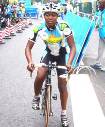 Rwanda's sole rider Benitha Uwamariya came in 26th position out of 31 riders. Courtesy photo.