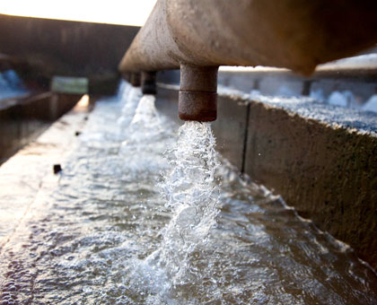Nzove water plant treatment in Nyarugenge District. Timothy Kisambira.