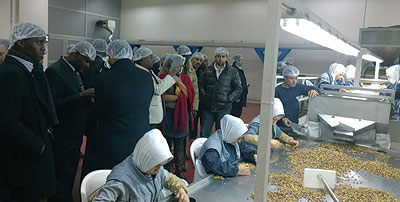 Rwandan business people and their Turkish counterparts tour a factory in Istanbul during an earlier visit. Peterson Tumwebaze