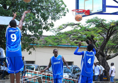 Urunani players going throuh shooting practice before last year's final against Espoir in Bujumbura. File photo