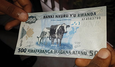 The Rwandan franc put up a strong showing between January and June against the euro and UKu2019s pound sterling. File.