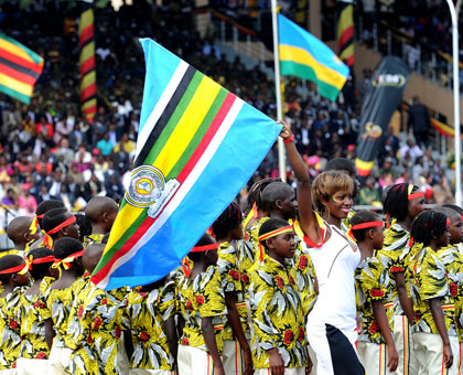 EAC troupes perform at Ugandau2019s Independence fete in 2012. File.