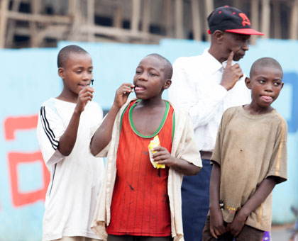 Street children roam downtown Nyabugogo locale.Timothy Kisambita.