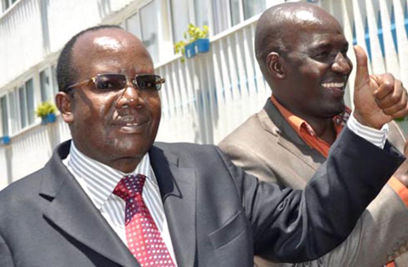 Football Kenya Federation chairman Sam Nyamweya, left, has suggested a joint EAC bid. (Internet photo)rn