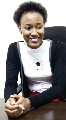 Akiwacu during an interview after she was crowned Miss Rwanda at the New Times offices early year. The New Times/File