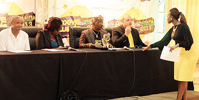 The panel of Judges during the 2013 Groove Awards.
