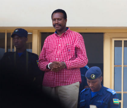 Retired captain David Kabuye outside the Gasabo Intermediate Court. (Timothy Kisambira/ The New Times)