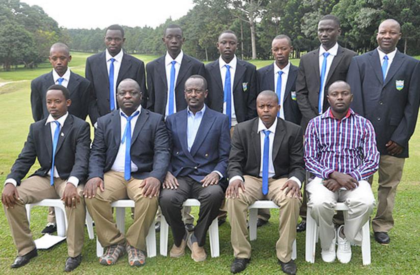 Rwanda team pose for a photo before the start of the three-day East Africa Golf Challenge trophy held in Entebbe over the weekend. (Courtesy photo)