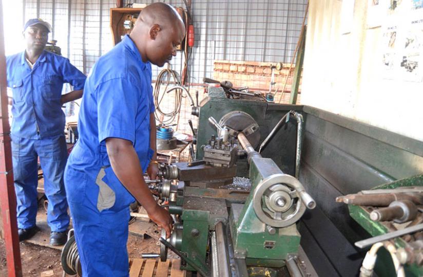Mbonabirama works in the Reba Kure workshop. The Sacco got its footing after securing a loan from u00e2u20acu02dcHanga Umurimou00e2u20acu2122 programme. (Jean Mbonyinshuti)