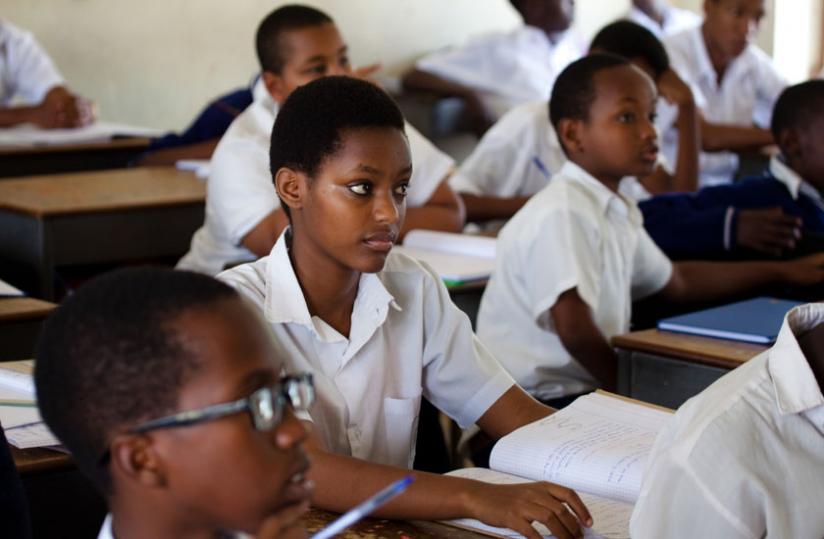 Students of IFAK  school in Kigali during a past lessson. Learning is the only measurable substance of ensuring quality basic education. (File)