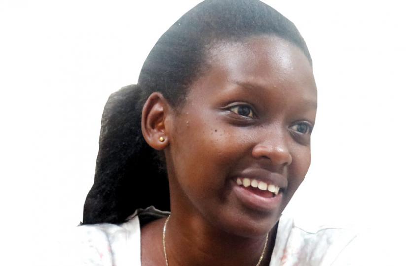 Christine Teta during the interview at the New Times offices. (The New Times/ J. Mbanda)