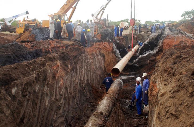 The first phase of the proposed Eldoret-Kampala-Kigali pipeline for refined petroleum products will end in 2017. (Internet photo)