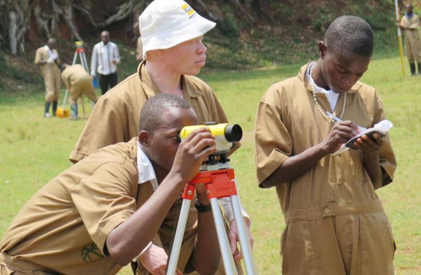 Public works students during a practical exam in Gisagara District yesterday. Over 21,000 candidates registered for this yearu00e2u20acu2122s TVET examinations that are taking place in 102 examination centres across the country. (Jean Pierre Bucyensenge)