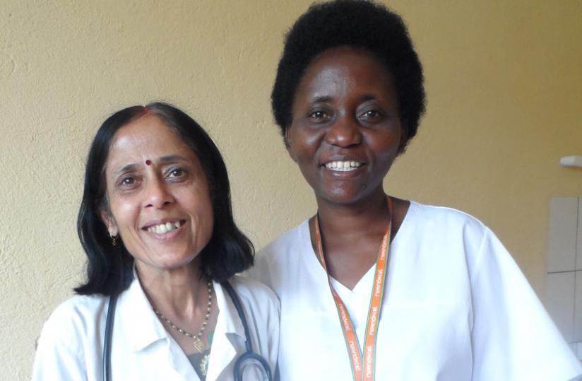 Dr Pande and a colleague.