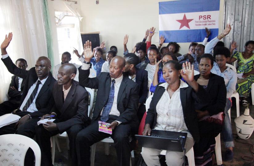 A cross-section of PSR members vote the new party leadership over the weekend. (John Mbanda)