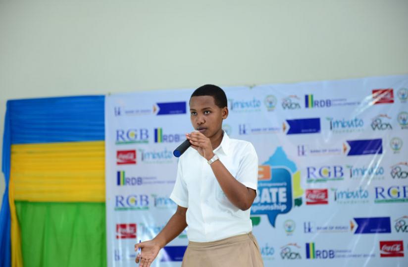 One of the participants making a submission during a recent debate.