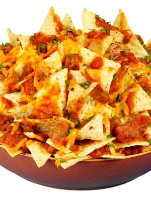 Nachos are very tasty and can be made for vegetarians and meat lovers.  (Net photo)