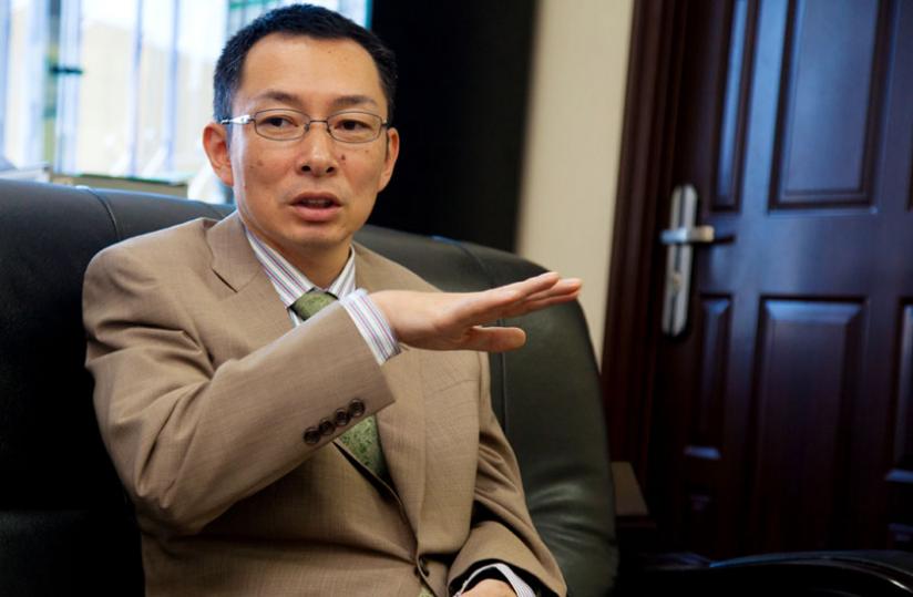 Moriya talks to The New Times during the interview in Kigali last week. (Timothy Kisambira)