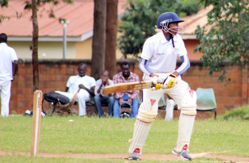 Orchide Tuyisenge of Victory CC batting against Telugu on Sunday. (Courtesy)