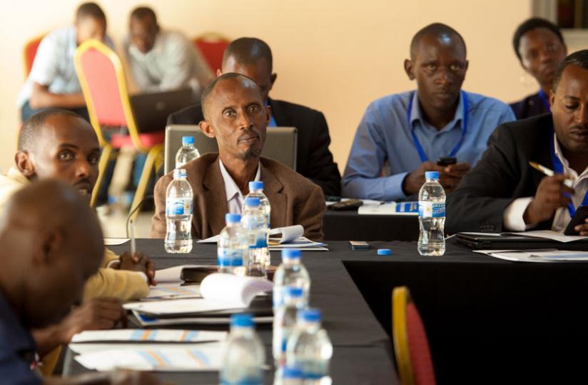 Some of the participants at the regional media dialogue in Kigali on Tuesday. (Timothy Kisambira)
