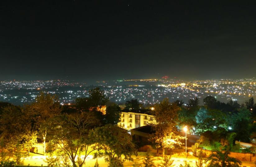 Kigali by night. Rwanda's high growth rate mirrors continental trends. (Internet photo)